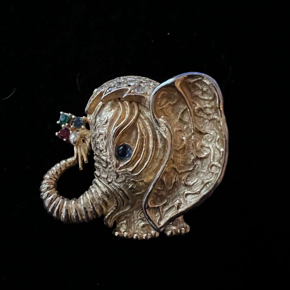 Rare Polcini Pave Rhinestone Brooch Pin